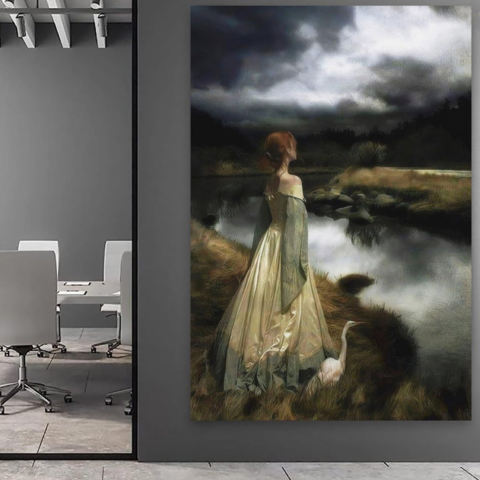 ポスター EMU - Riding On The Wind ED40 Amazon.com: WurBu Edward Robert Hughes Painter Works《Whispers on