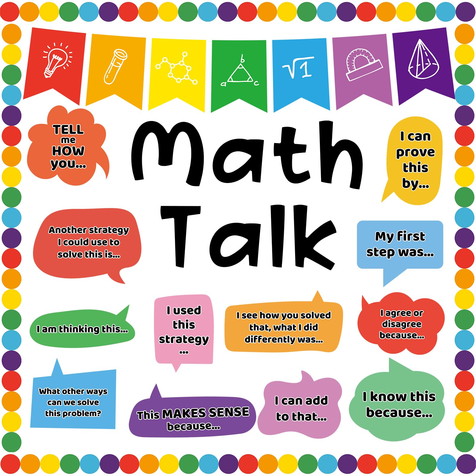 Amazon.co.jp: Chunnin 43ピース 数学トーク掲示板セット 数学教室の