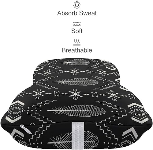 Miniatura 4 de 2 almohadas de espuma viscoelástica para el cuello del coche para conducir, viajes, oficina en casa, nativos del suroeste americano, indio, azteca,