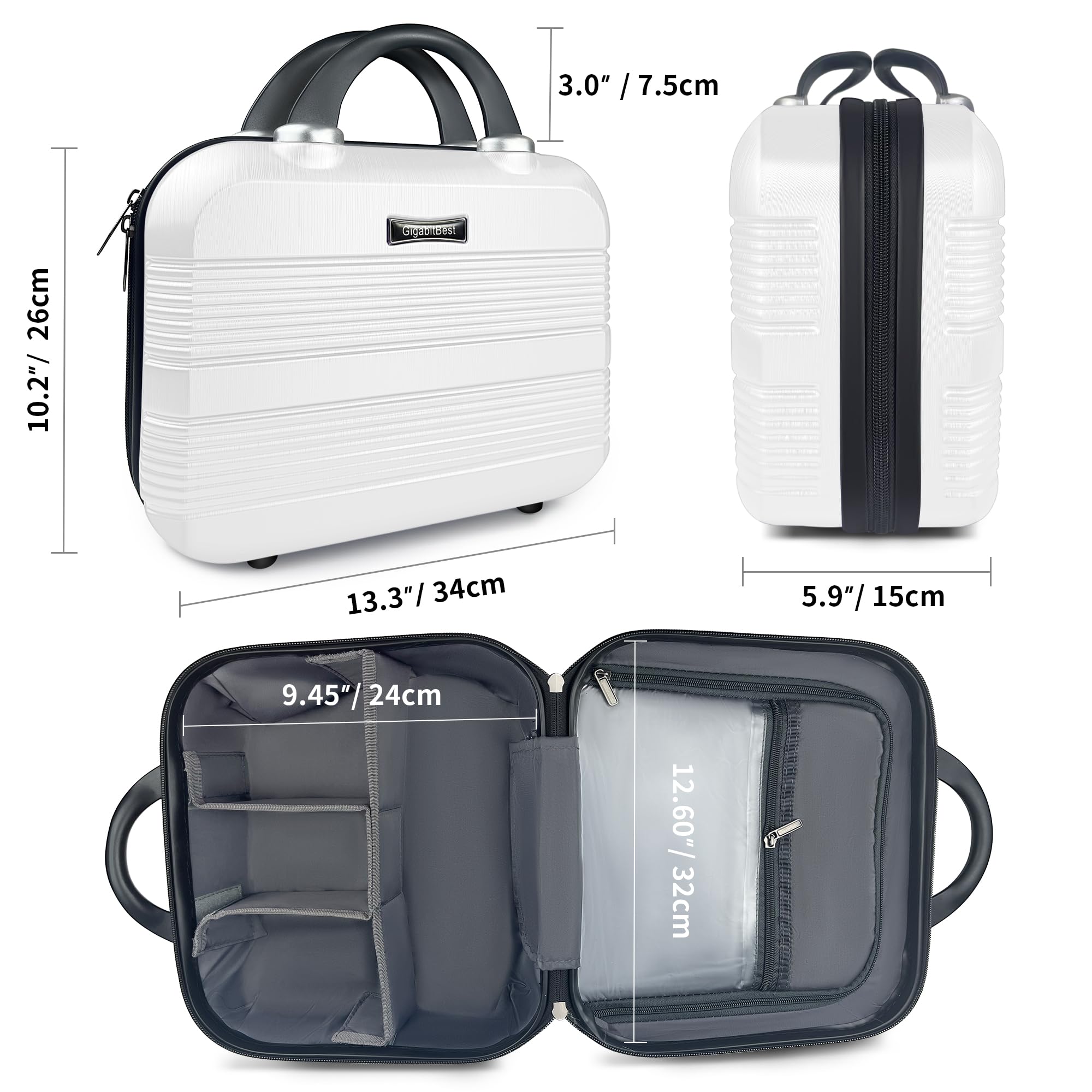 Bolsas de cosméticos, Blanco, Estuche de viaje para maquillaje