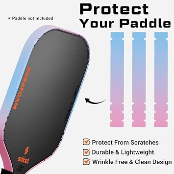 Pickleball Edge Guard Tape – Pickle Ball Paddle Edge Protection Tape 3 Pack, Paddle Head Edge Guard for 12MM to 20MM Rackets, Fits Perfectly Curved Edge, Easy Application, No Wrinkling