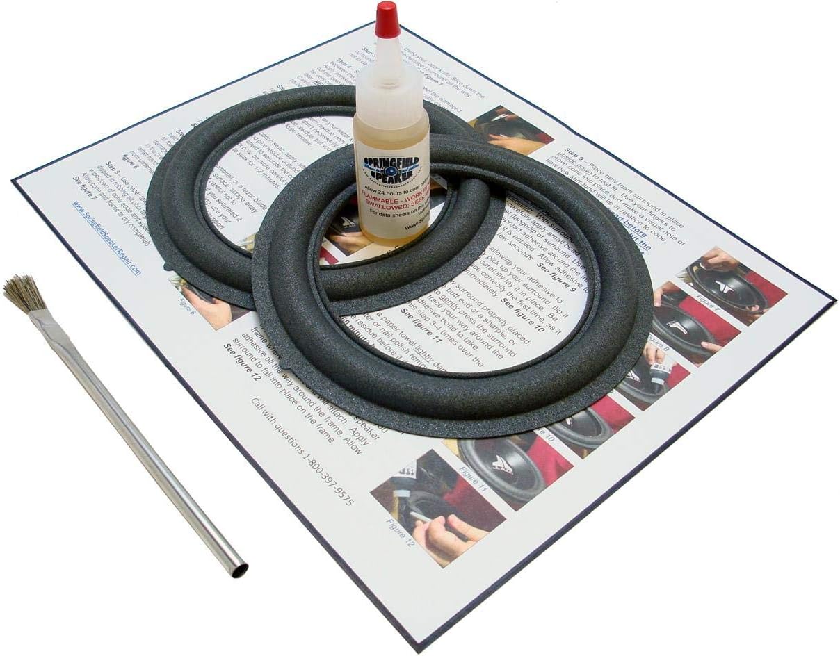 Springfield Speaker 6" Foam Surround Repair Kit 2 Speaker