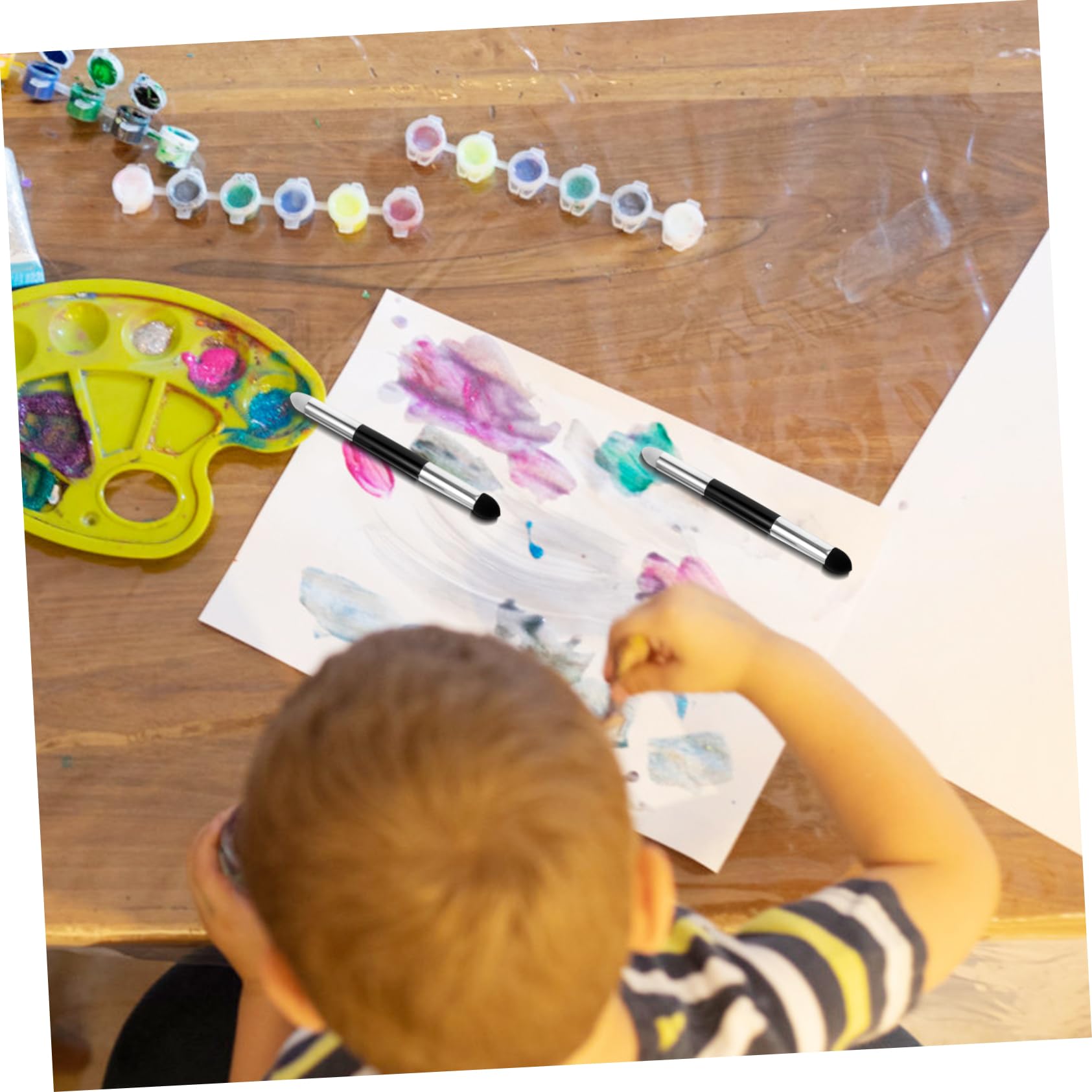 SHINEOFI 16pièces Stylos Éponge à Estomper Double Tête pour Dessin Et Esquisse Outils De Mélange pour Artistes pour Débutants Et Professionnels