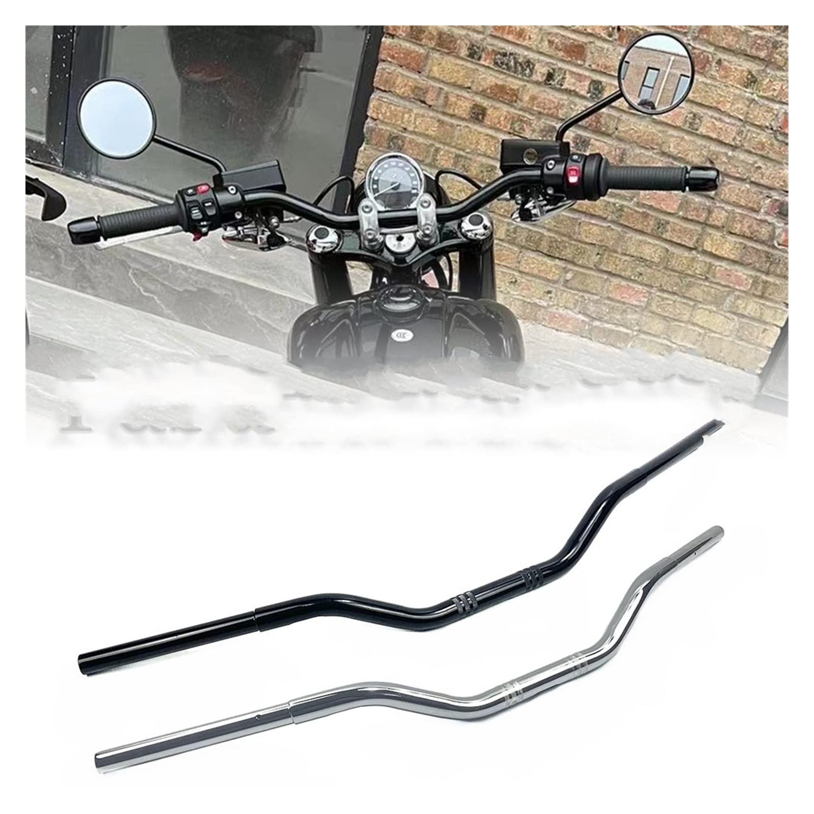Rehausseurs Guidon Guidon Moto 25,4 mm Custom Guidon DS 1 Pouce pour BMW R18 (Couleur : A)