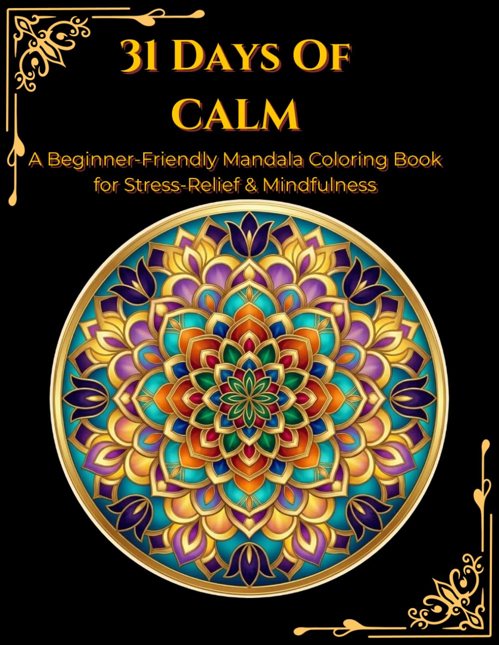 Stress Relief Mandalas: A Beginner-Friendly 31 Mandala Coloring Book