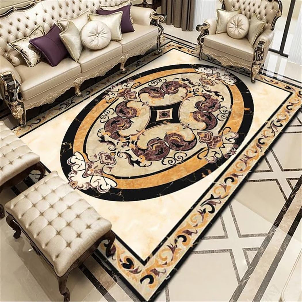 Alfombra de lujo RUGMRZ estilo salon sofisticado texturizada negra de 100x160