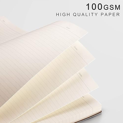 Miniatura 9 de EMSHOI Cuaderno de viñetas de puntos, 192 páginas numeradas B5, cuaderno grande de composición de cuadrícula de puntos con papel punteado grueso de