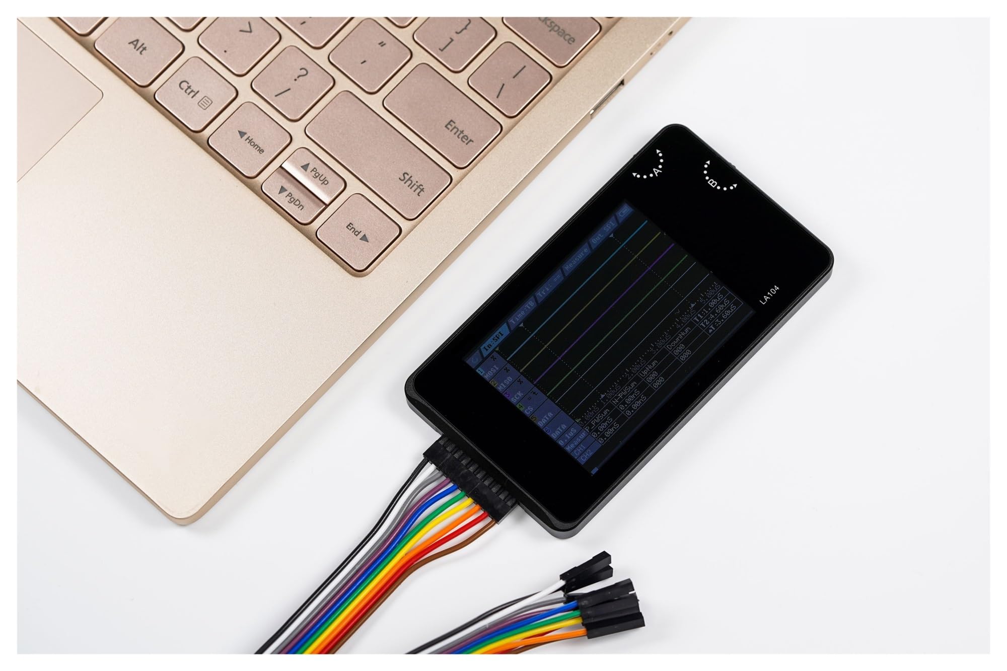 Osciloscopio Digital Analizador lógico Digital LA104, muestreo de 4 Canales 100 MHz con decodificación SPI IIC UART