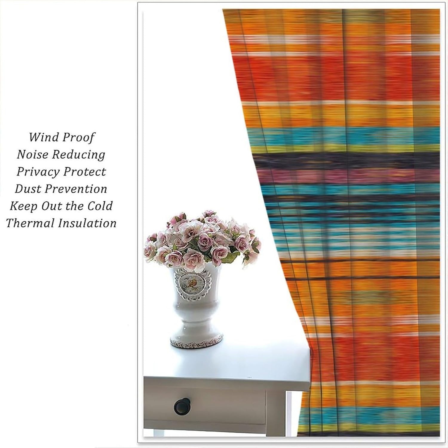 Mexican Aztec Curtains Abstract Vintage Aztec Motif Gradient Blurred Lines Ecuador Crafts Pattern Blackout Rod Pocket Curtains for Bedroom Living Room Kitchen Window Drapes 2 Panels 42x45 Inch
