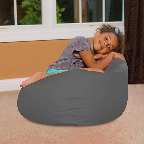 Miniatura 233 de Posh Creations - Sillón puff para niños, adolescentes y adultos, incluye funda extraíble y lavable a máquina, grande de 38 pulgadas, piel de conejo