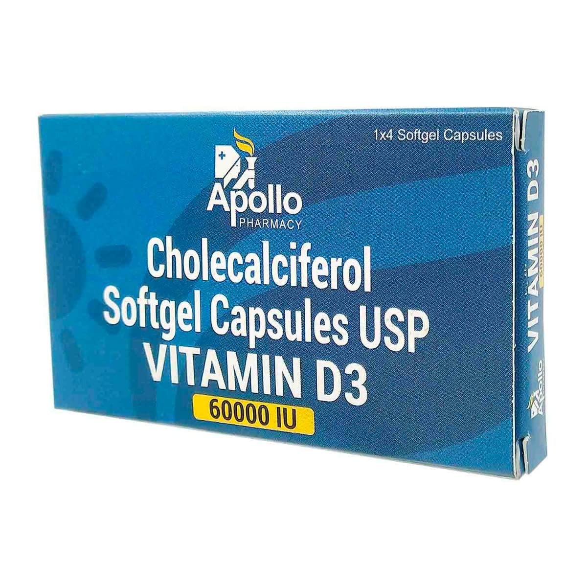 Apollo Pharmacy Vitamin D3 60000 IU - Strip of 4 Capsules (B09WVJYZJV) Amazon Price History, Amazon Price Tracker