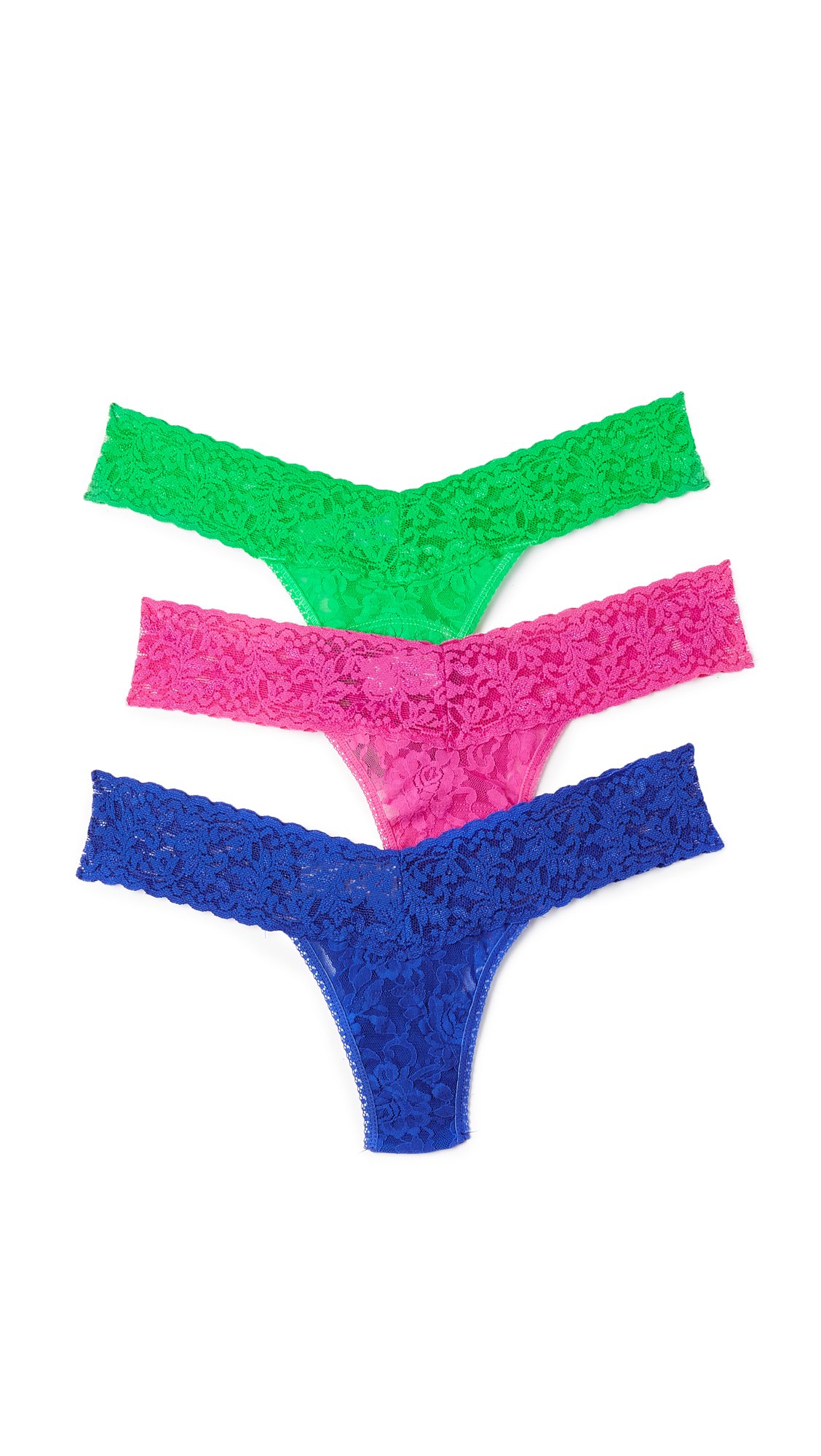 Hanky Panky Womens Signature Lace Low Rise Thong 3 Pack Chattanooga One Size