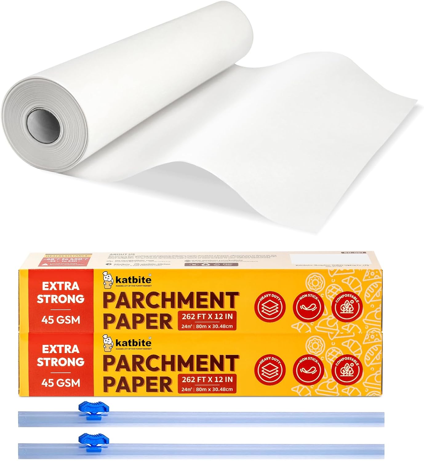 Amazon.com: Katbite Heavy Duty Parchment Paper Roll for Baking, 12 in x ...