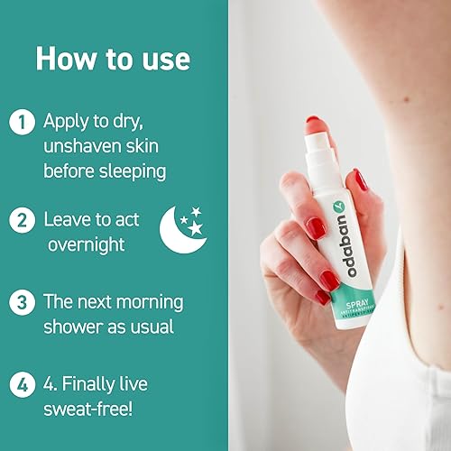 Miniatura 9 de Desodorante antitranspirante odaban, fuerza clínica y protección, desodorante para hombres y mujeres para sudoración escisiva, sin fragancia, 1 oz