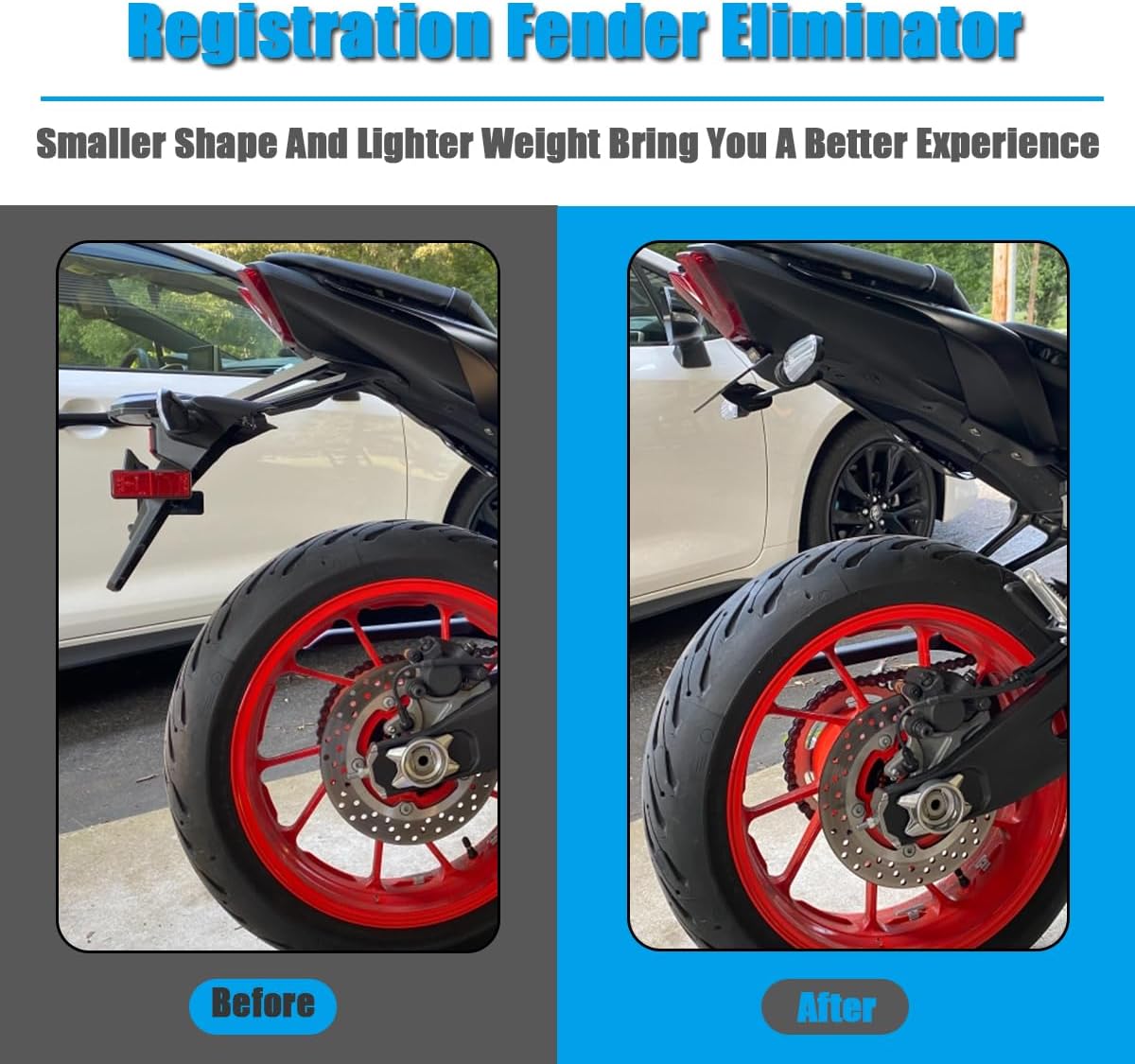 Tail Tidy Fender Eliminator Compatible with FZ-07 MT-07 MT07 FZ07 MT FZ 07 2014 2015 2016 2017 2018 2019 2020 Motorcycle License Plate Mount for OEM/Stock Turn Signal, Plug and Play