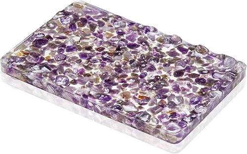 Jabonera rectangular de roca de río hecho a mano para decoración de ducha y baño bandeja de jabón natural para mantener el jabón seco accesorios de