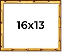 Vista 92 de Poster Palooza Marco de madera maciza de bambú dorado de 12 x 8 pulgadas con acrílico UV, respaldo de tablero de espuma y accesorios para colgar