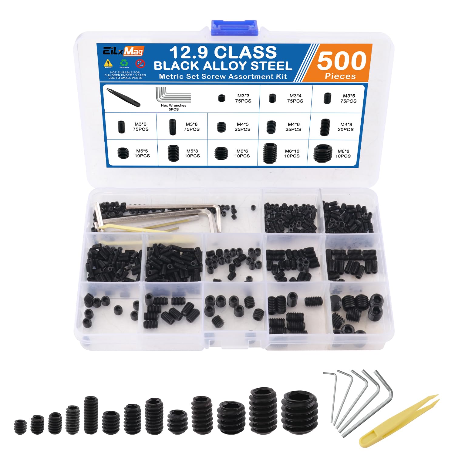 1130PCS Set Screw Kit - Metric & SAE -10