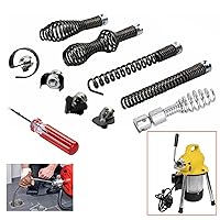 Vista 6 de Juego de cortador y barrena de 10 piezas, extremo de cable de 5/8 pulgadas, adecuado para RIDGID C8 Drain Snake Cable 62270