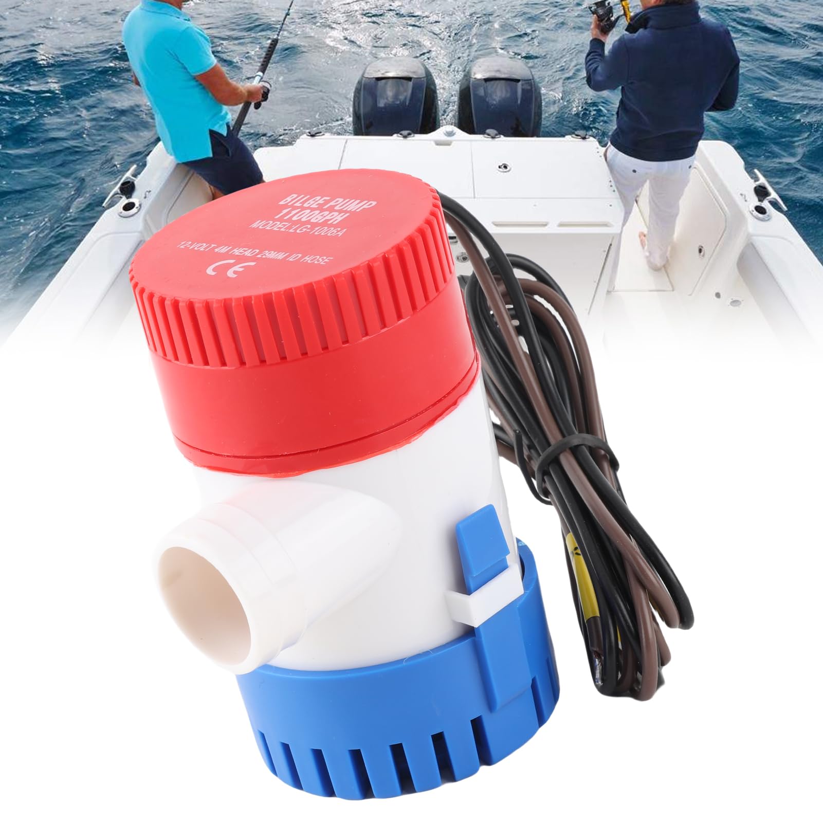 1100GPH 12V Tauch-Bilgenpumpe Effizienter Motor Anti-Airlock-Schutz Marinezubehör