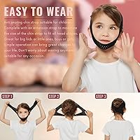 Vista 6 de Correa de barbilla antironquidos, correa de barbilla de tamaño pequeño para ronquidos, reduce los ronquidos, dispositivo transpirable antironquidos