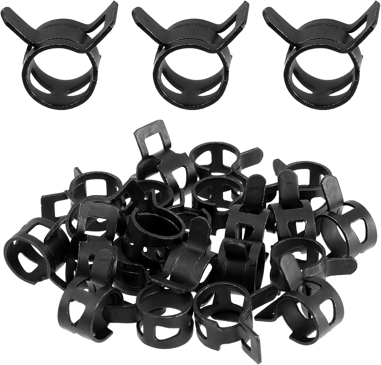 24 Pcs 3/8 Inch Spring Band Type Clamps, 10mm Fuel Line Spring Hose