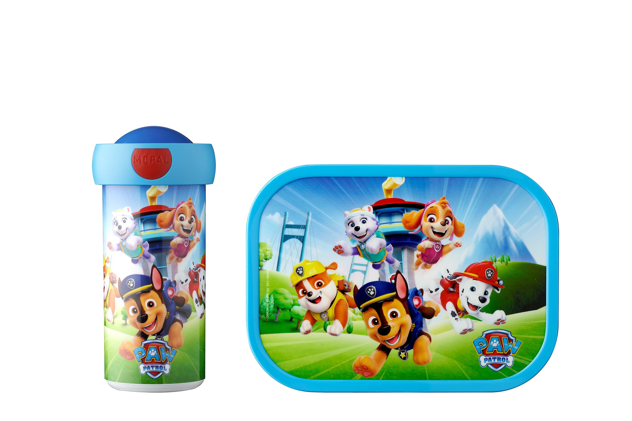 Mepal Paw Patrol Pups - Lunch Set Campus - Lunch Set With School Beaker & Lunch Box - Dishwasher Safe & Bpa-Free - 300 Ml + 750 Ml