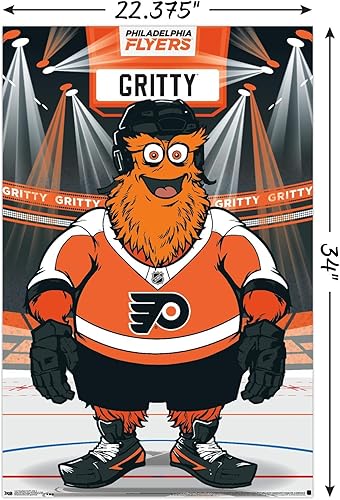 Miniatura 3 de Trends International NHL Philadelphia Flyers - Póster de pared Gritty 19, 22.375 x 34 pulgadas, versión sin marco