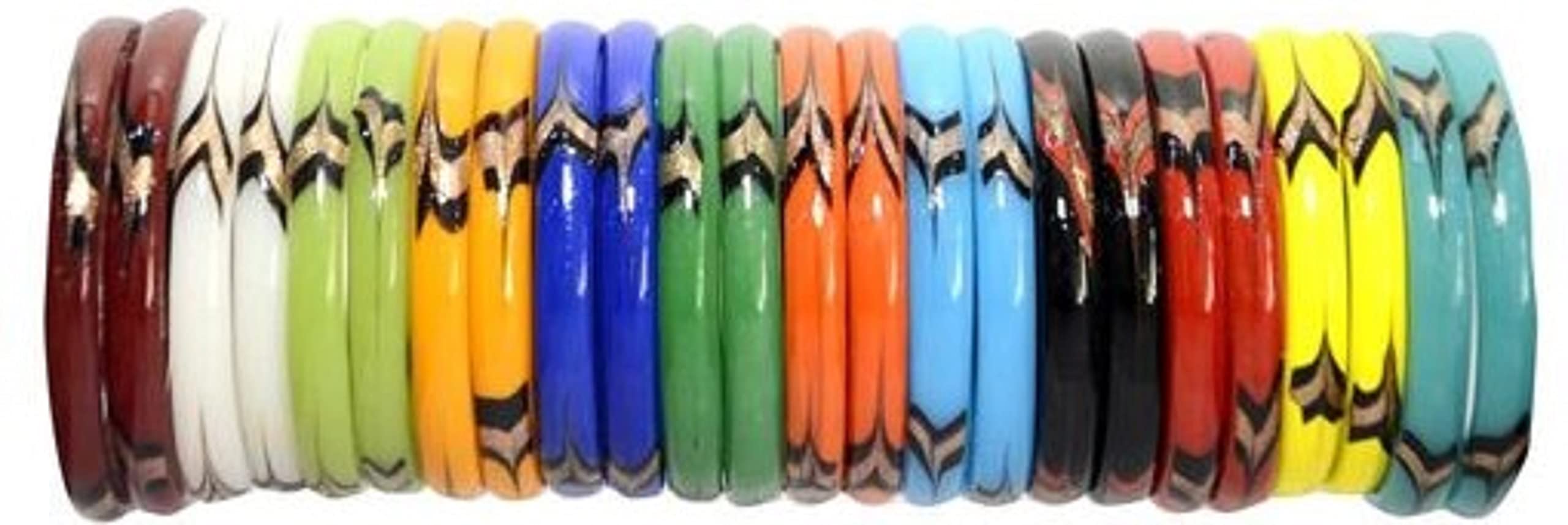 Hand Kkrafts Handmade Desinger Pattern Multicolour Bangle Set for Women & Girls (2.2, AA1) (B081274B3J) Amazon Price History, Amazon Price Tracker
