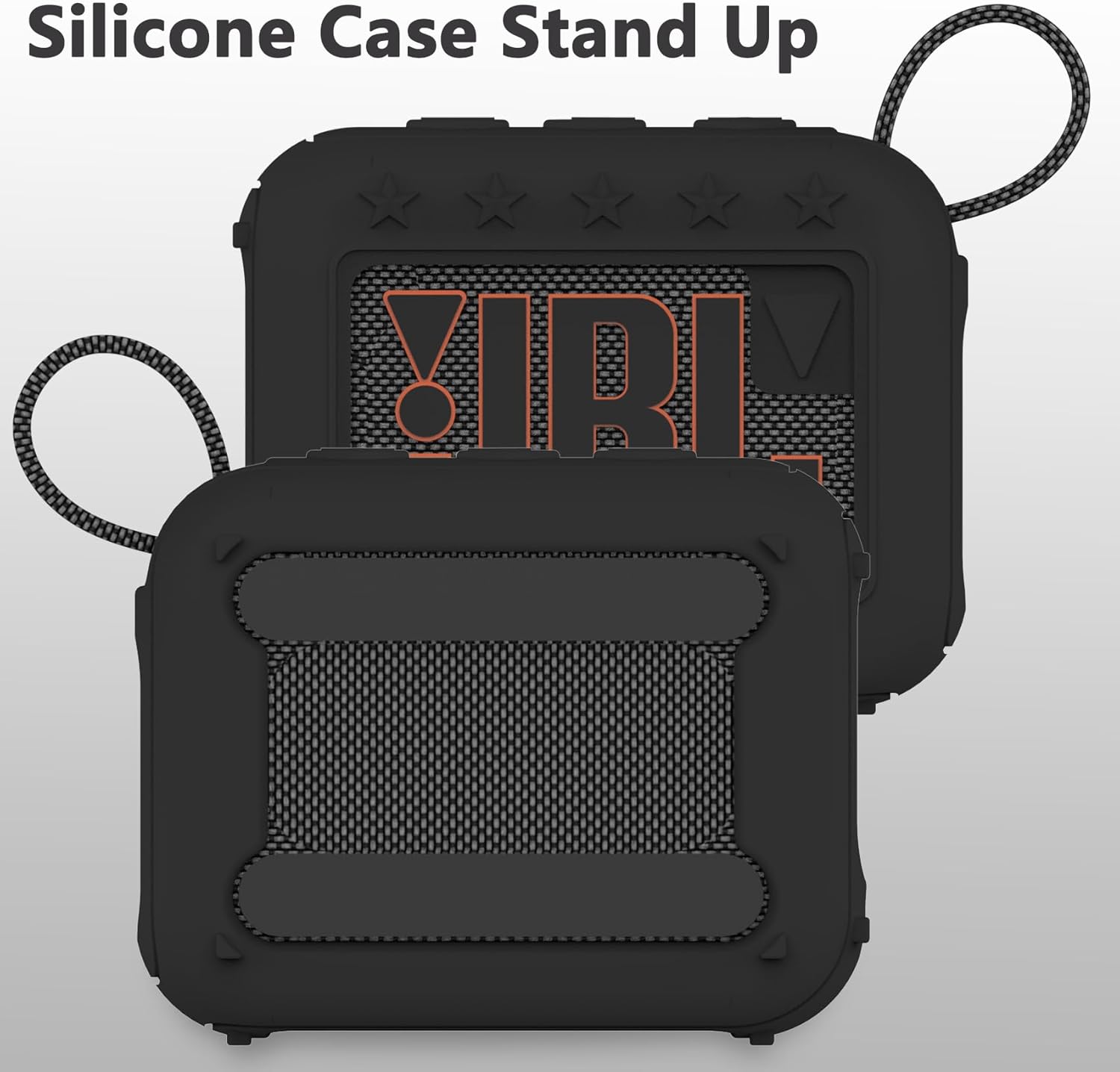 Silicone Cover Case Compatible with JBL Go 4 Ultra Portable Bluetooth Speaker, Soft Skin Sleeve for JBL Go 4 Pro Sound Speaker Accessories(Black Case) - Image 4