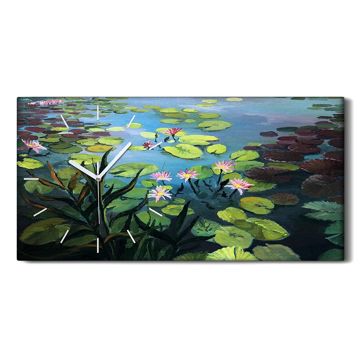 Horloge sur Toile Ne Pas tic tac en Silence Coloray Tableau Mural Silencieux pour Chambre 60x30