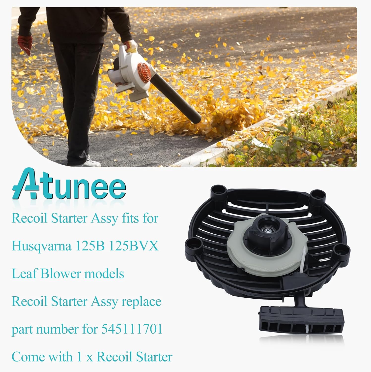 545111701 Leaf Blower Recoil Starter for Husqvarna 125B 125BVX Leaf Blower Recoil Starter Replace 545111701 image 4