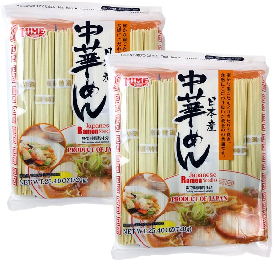Hime Japanese Dried Ramen Ramyun Noodles 25.4 oz (720g) (Pack of 2)