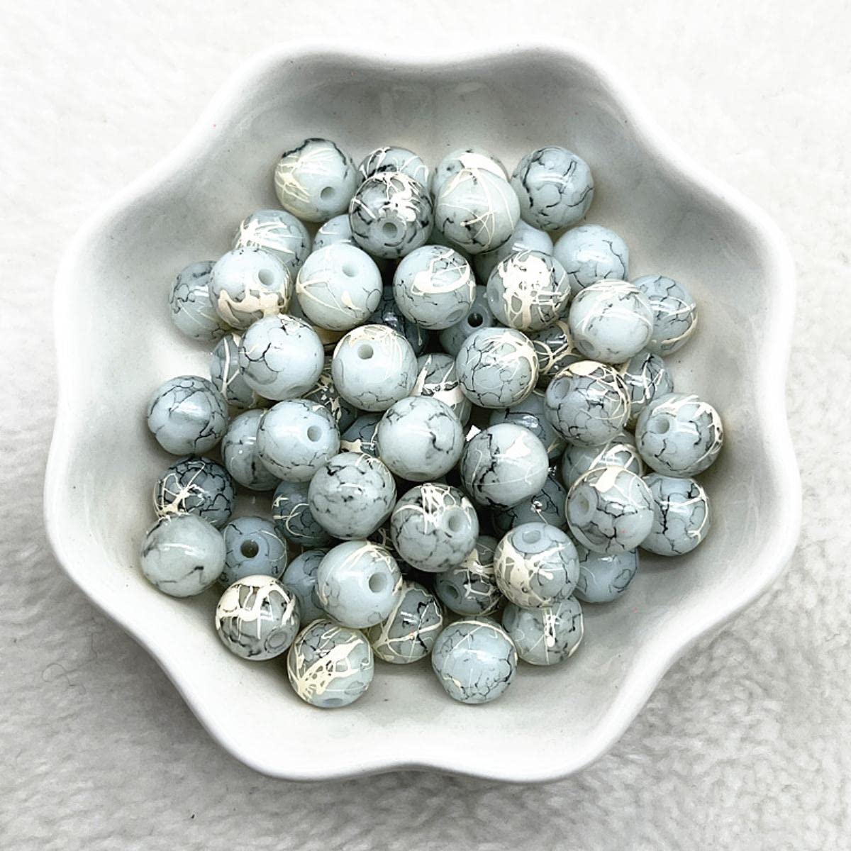 Perline Rotonde Lisce In Vetro Ceco Rivestito Di Rosso, Nelle - Foto 8