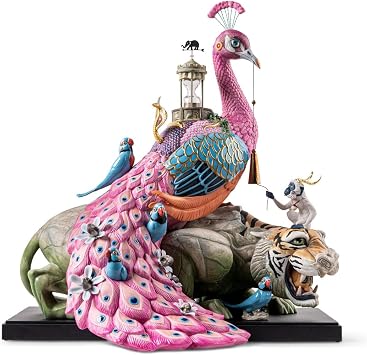 Lladro Ephemeral Treasures 01002037 Limited Edition Porcelain Sculpture by Dulk, 23.5 inches, Asian Jungle Wildlife Art, 2025