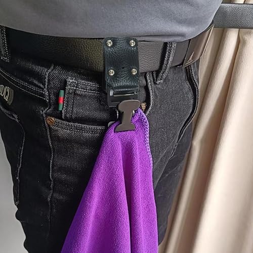 Miniatura 4 de XNDGURE Pinzas para guantes de trabajo, clip de herramientas de alta resistencia, cinturón de herramientas negro para toallas, guantes y otros