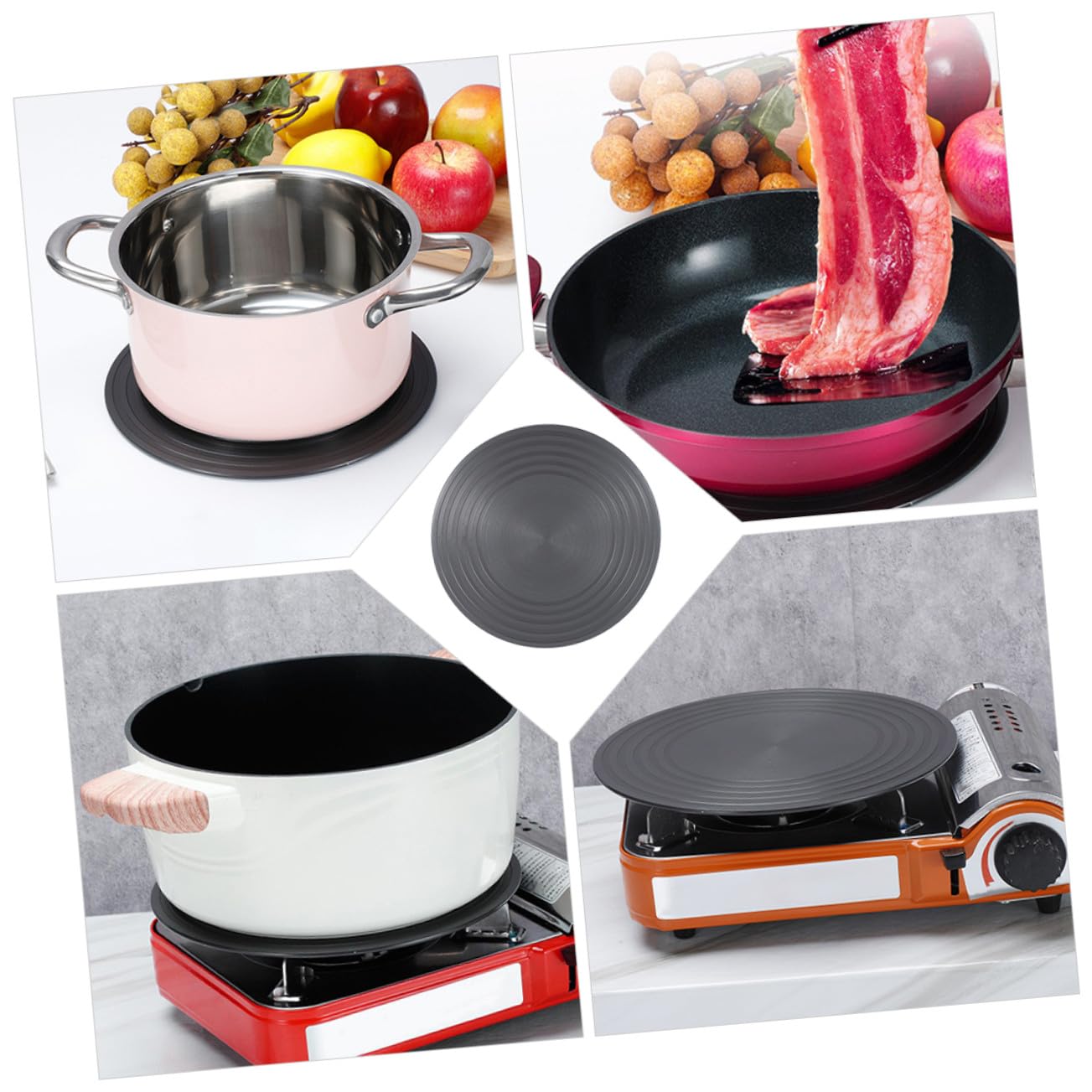 ERINGOGO Piastra Diffusore Calore per Gas Stove Protezione da Scongelamento Risparmio Energetico e Sicurezza Cucina Antisporco e Compatta per Uso Portatile