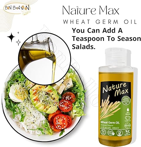 Miniatura 8 de Nature Max Aceite esencial de germen de trigo, aceites esenciales naturales sin diluir puro para el cuidado del cabello y la piel, prensado en frío,