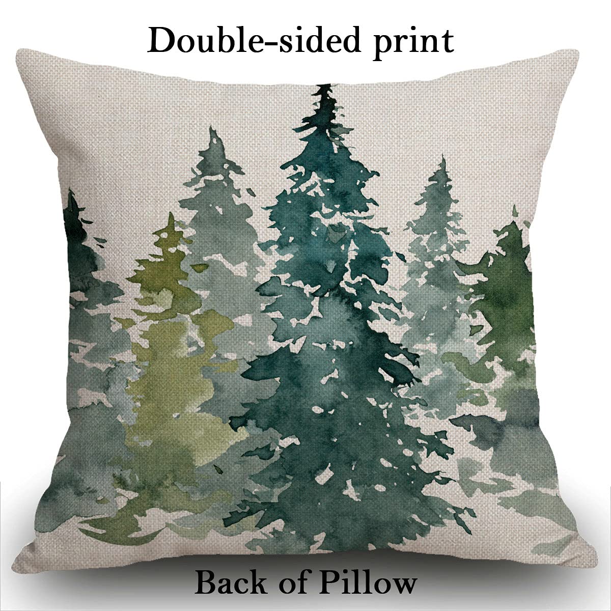 Artoid Mode Aquarel sneeuw vrachtwagen bomen Kerstmis kussensloop 40x40 cm vrachtwagen winter sierkussenhoes kussen cover bank woonkamer decoratie