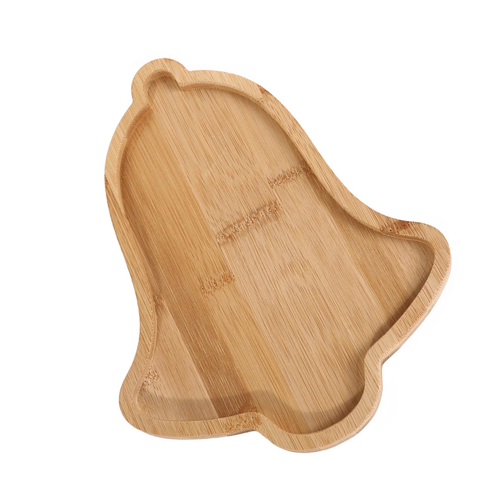 Kalttoy Christmas Bells Practical Christmas Displaying Plate Decorative Christmas Tree Shape Wood Plate For Parties And Event Tree/Bells