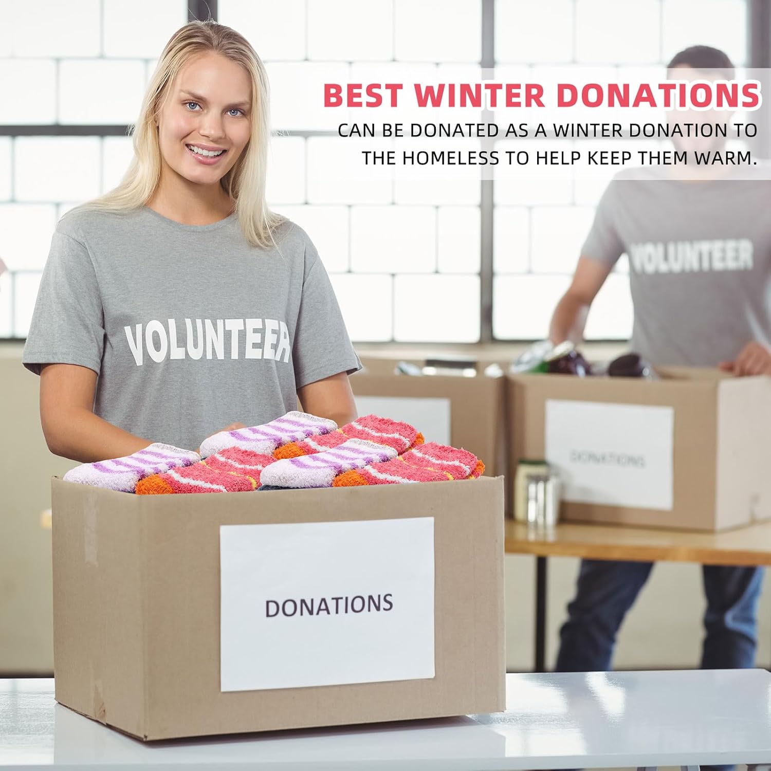 Ramede 60 Pairs Bulk Winter Warm Women Fuzzy Socks Soft Fluffy Slipper Sleeping Socks for Women Valentine's Day Christmas Home Gift - Image 6