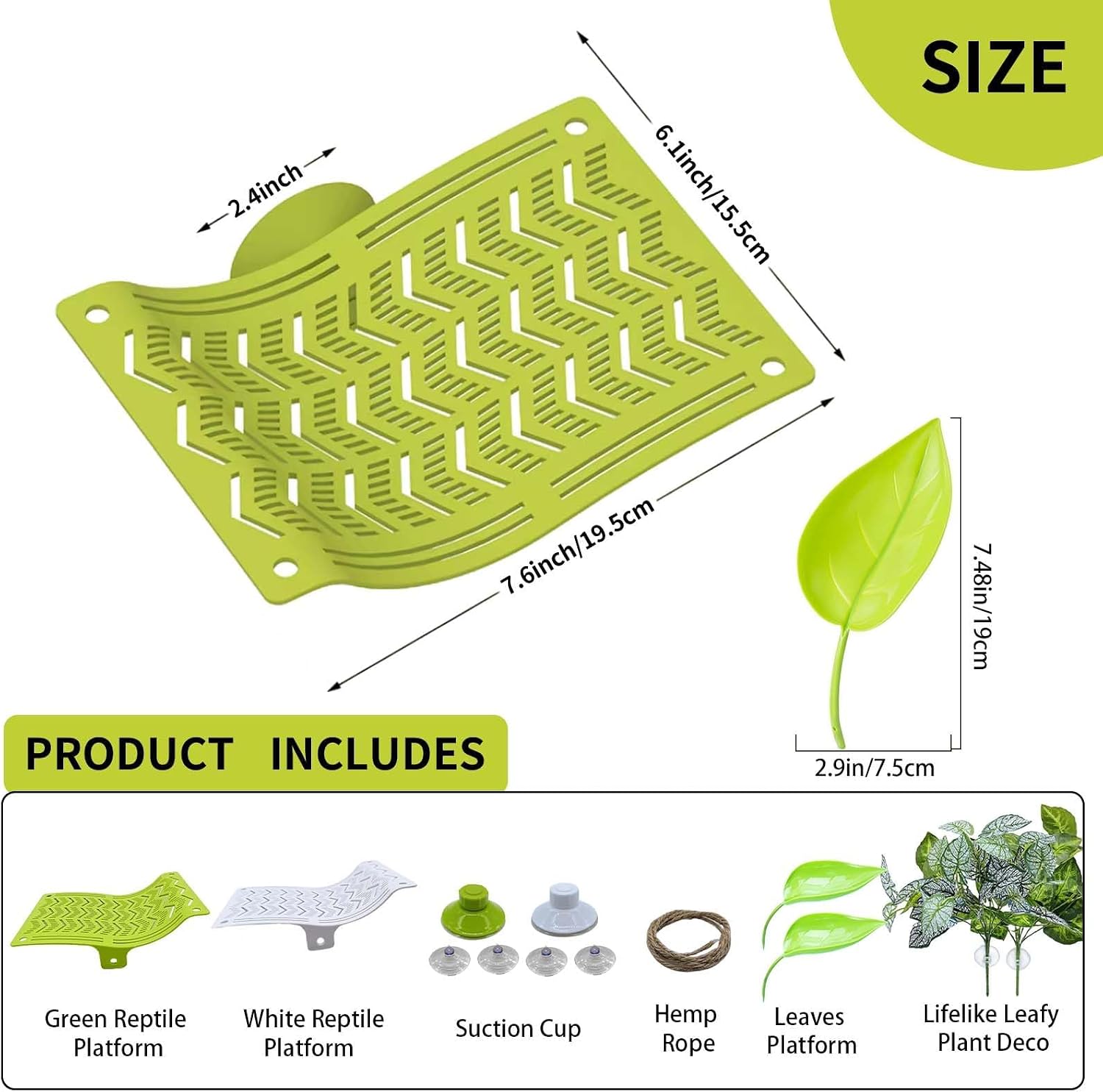 2pcs bearded dragon hammock,turtle basking platform with suction cups,lizard lounger with frog tank leaf decorations,reptile hammocks climbing accessories for snakes,crested gecko,amphibian 3 types of hammocks with ropes+plant decors+suction cups