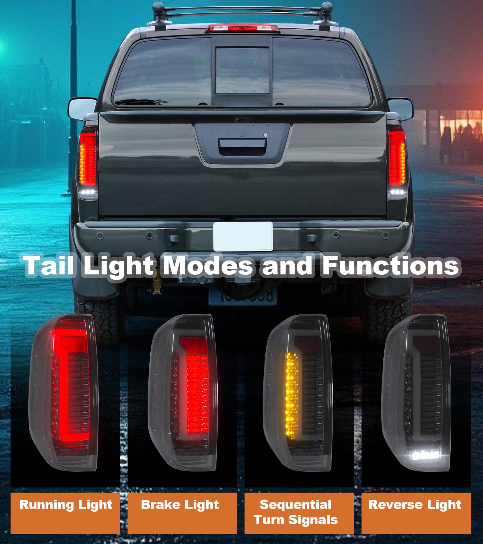 4IN1 FOR NISSAN Navara D40 2005-2021 LED Tail Light Assembly Rear Lamp - Foto 3