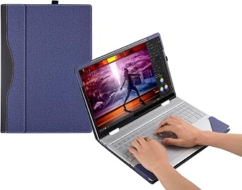 New Case Cover for 14-inch Lenovo IdeaPad Slim 5 14IRL8 /14ABR8 /14IAH8 & IdeaPad Slim 5 14IRU9 /14AHP9 /14IMH9 & Yoga Slim 7 14IMH9 Laptop,PU Leather Bag Notebook PC Protective Sleeve Dark Blue