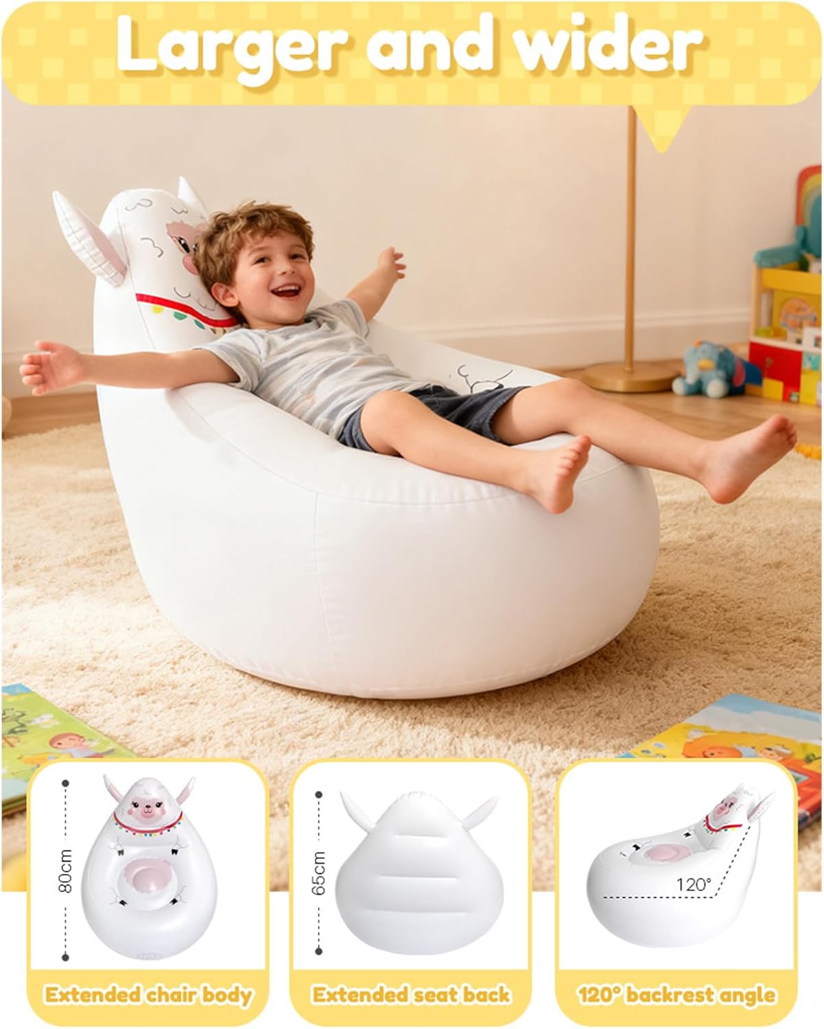 子供向けの空気を入れて膨らむインフレータブルチェア,折りたたみ動物形チェア,アウトドアで使用できる快適なソファ | 子供用 キャンプ