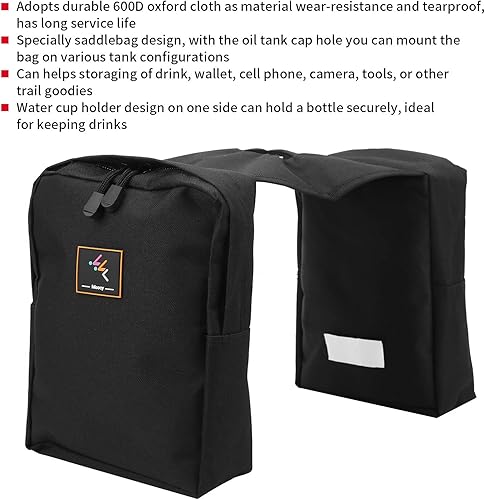 Miniatura 2 de Bolsa para tanque de motocicleta, bolsa de tela Oxford 600D para sillín frontal, bolsa de almacenamiento de combustible de repuesto para ATV Dirt
