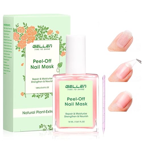 Miniatura 132 de Gellen Aceite de cutícula y suavizante para uñas, 2 unidades de 0.7 fl oz (0.6 fl oz), removedor de cutículas y fortalecedor, protector de cutícula