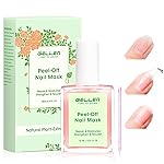 Gellen Peelable Nail Strengthener Mask, Air Dry Peel-Off Nail Mask for Nail Strengthener and Growth, Nail Repair Masque for Damaged Weak Thin Nails, Natural Nail Treatment, Rose Scent