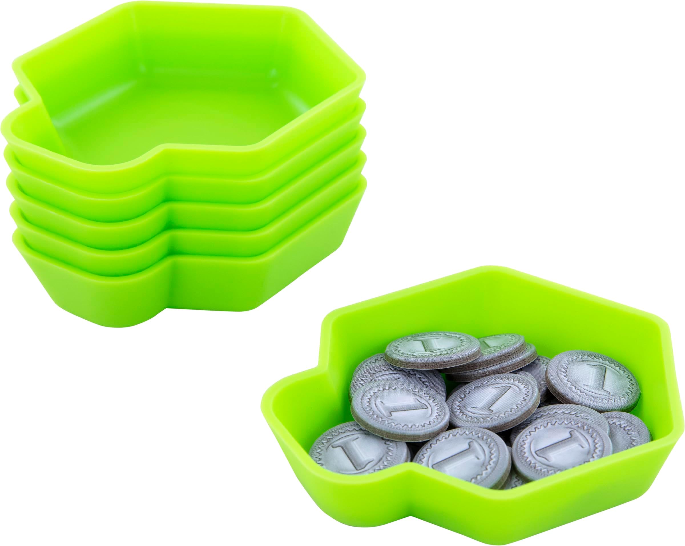 Feldherr SHELL value pack - 6 single-colored token trays for board game accessories, tokens, meeples and other small items