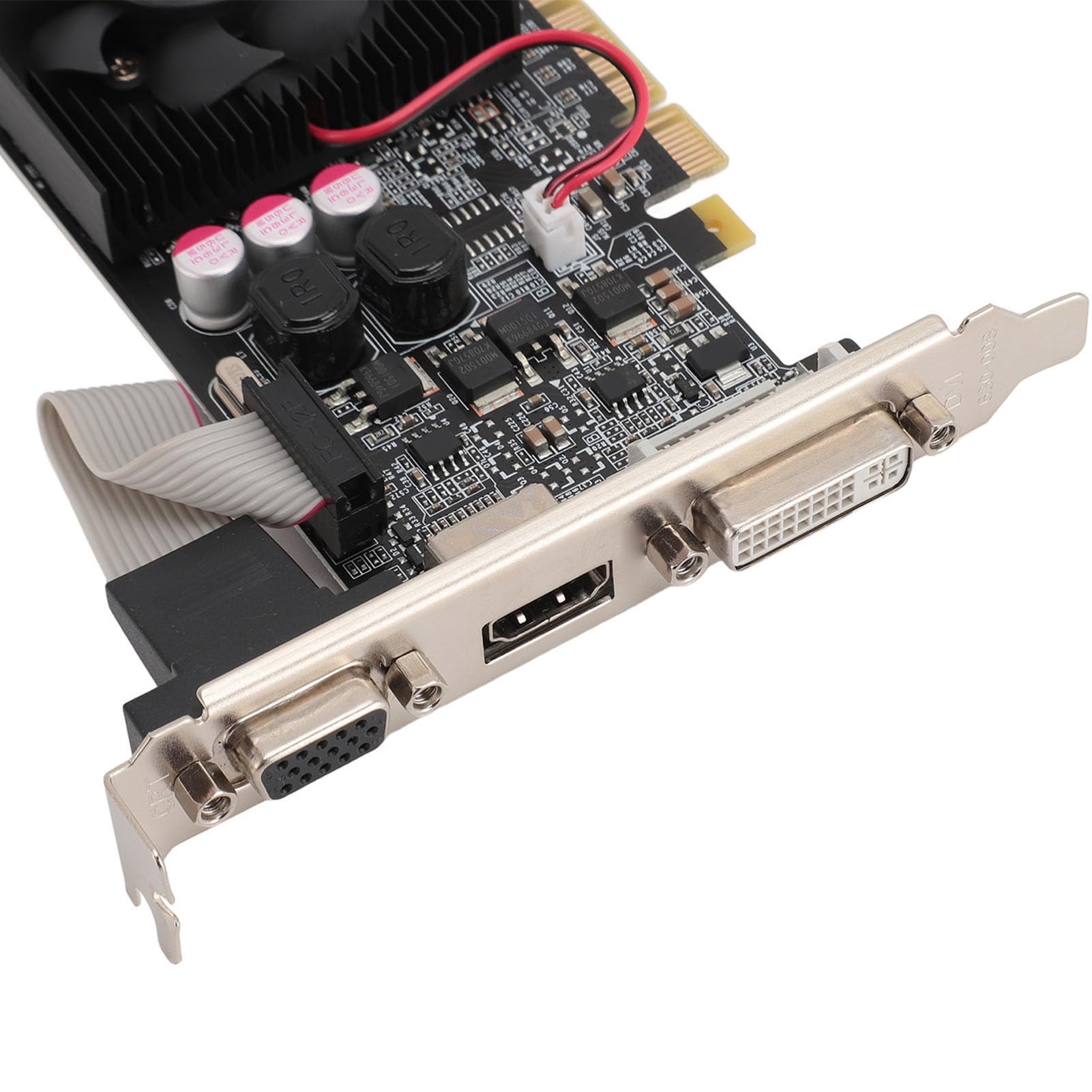 Bewinner Scheda grafica GT610, 2 GB DDR3 a basso profilo, HDMI DVI VGA 2560x1600 PCIe 2.0 Scheda grafica da gioco per 10/11/7/8